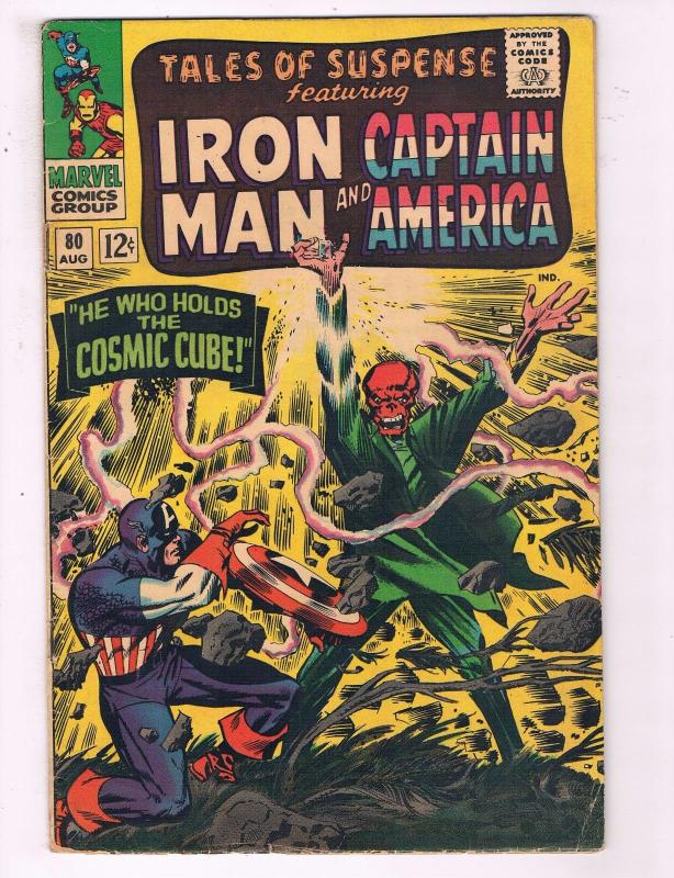 Tales Of Suspense # 80 VG/FN Marvel Comic Book Iron Man Captain America CUBE BN4