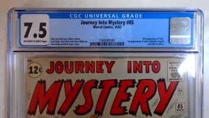 Journey Into Mystery #85 (Thor, first appearance of Loki) CGC 7.5