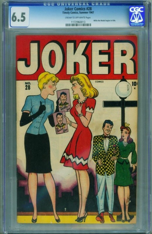 Joker Comics #28 CGC 6.5 1947-First  MILLIE THE MODEL in title-Timely 1172960013