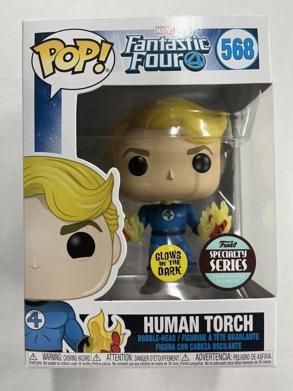 Funko Pop! Human Torch Glows in the Dark Specialty Series #568