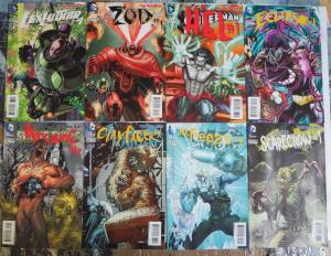 DC New 52 Villains Lot of 8Diff Lex Luthor Zod Eclipso Scarecrow Mr. Freeze++
