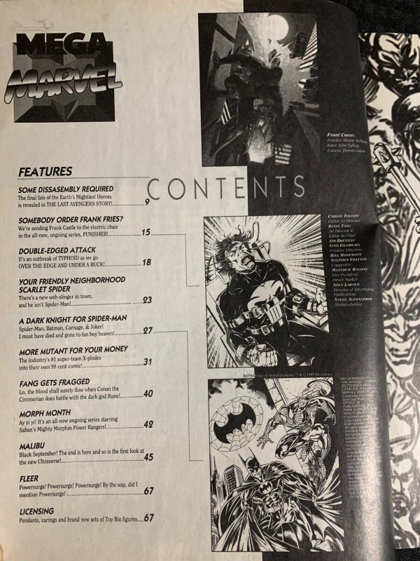 1995 Sept MEGA MARVEL COMICS Consumer Edition Magazine FN 6.0 Scarlet Spider