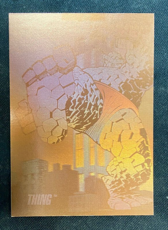 THE THING FROM FANTASTIC FOUR HOLOGRAM CARD 1992 IMPEL EX-MT 6