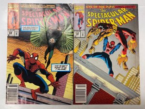 5 Spectacular Spider-Man MARVEL comic books #186 193 198 206 207 78 KM14