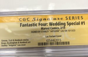 Fantastic Four : Wedding Special (2019) #1 (CGC 9.8 SS) Signed Stanley