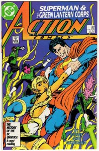 ACTION COMICS #589 (VF+) John Byrne Green Lanterm Corps