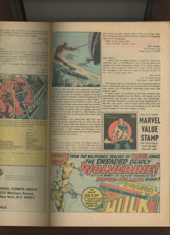 (1974) Daredevil #115: BRONZE AGE! KEY ISSUE! WE COMBINE SHIPPING! (3.5/4.0)
