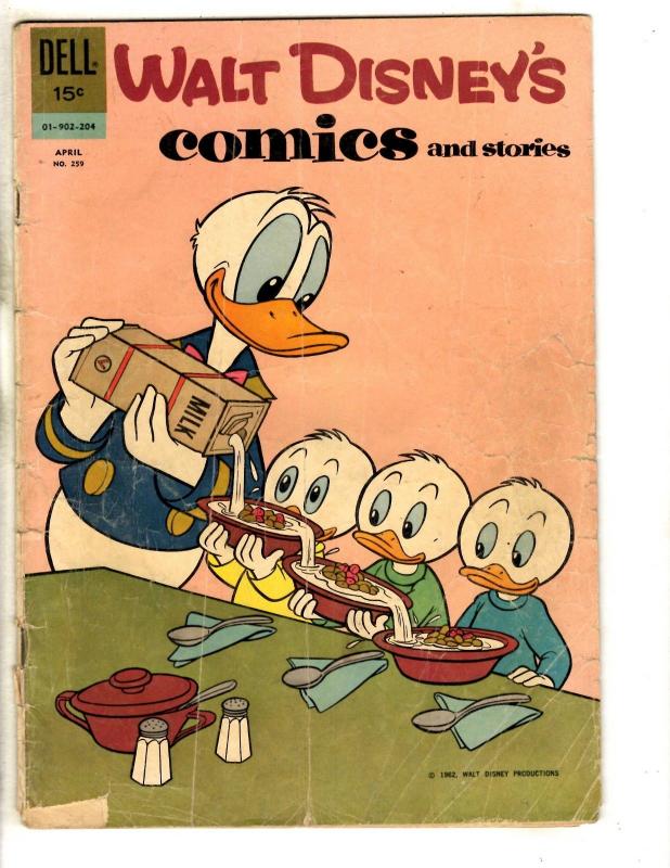 Walt Disney's Comics & Stories # 259 VG- Dell Silver Age Comic Book Donald JL18