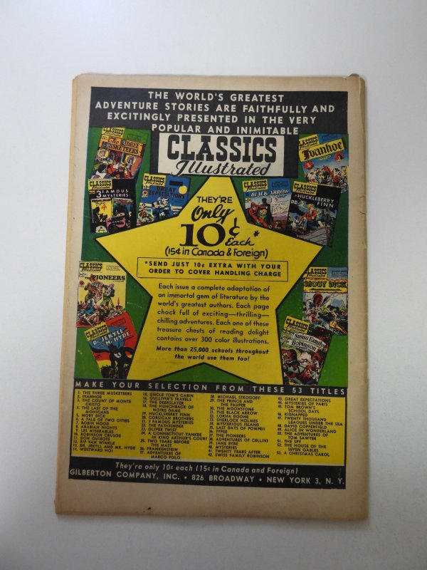 Classics Illustrated #53 (1948) 1st Print VG- condition