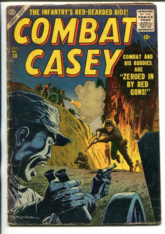 COMBAT CASEY #30 ATLAS WAR HERO SERIES 1956 LATE ISSUE G-