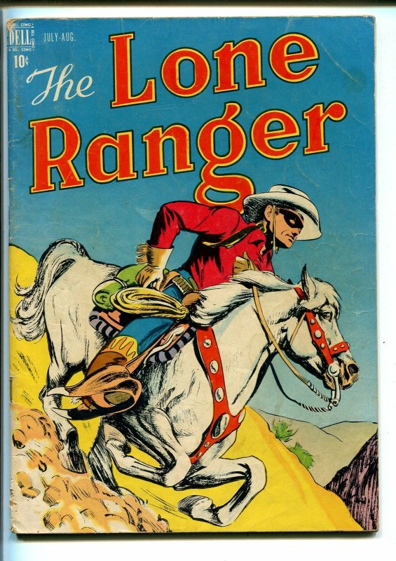 LONE RANGER #4-1948-DELL-WESTERN-RADIO-TV-SECRET IDENTITY-THRILLS-vg+