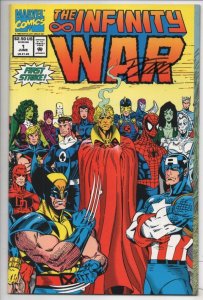 INFINITY WAR #1, NM, Signed by Ron Lim, Wolverine, Fantastic 4, Spider-man, 1992