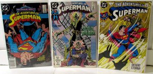 Adventures of Superman Lot of 3 #436, 452, 490 (1988) DC Comics 9.2 Comic Books