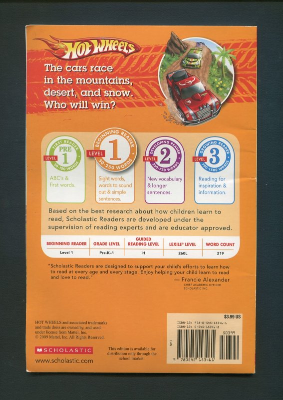 Hot Wheels Schoolastic Reader /  Race the World / FN/VFN  / 2008