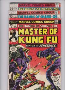 SHANG-CHI MASTER OF KUNG-FU /#'s 21.53,54