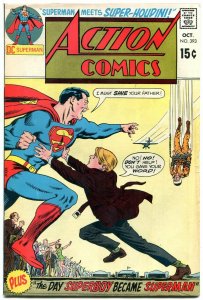 ACTION COMICS #393 1970 DC SUPERMAN PARACHUTE COVER --FN