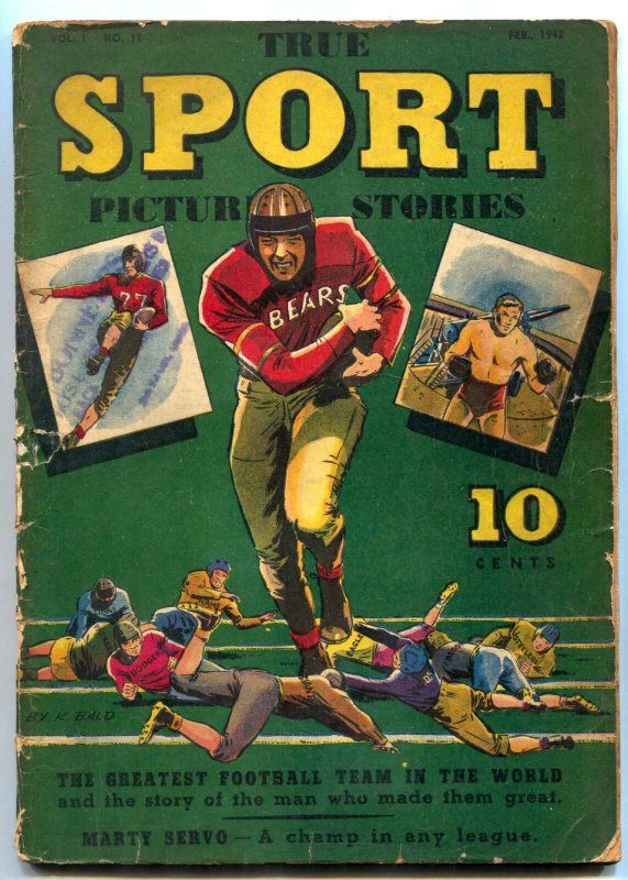 True Sport Picture Stories Vol 1 #11 1943- Chicago Bears- Halas- Red Grange