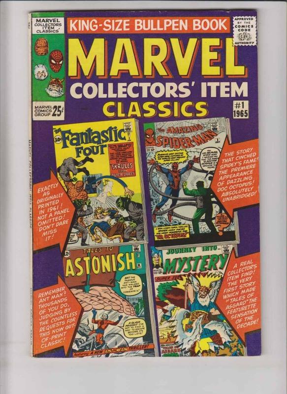 Marvel Collectors' Item Classics #1 FN/VF reprints fantastic four 2 (1st skrulls