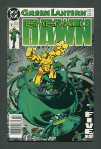 Green Lantern Emerald Dawn #5  / 9.2 NM- 9.4 NM  / Newsstand  April 1990