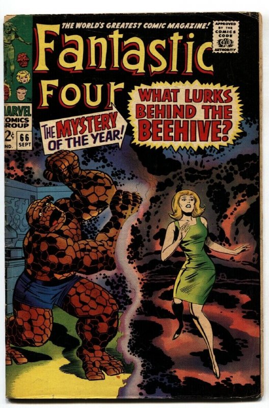 FANTASTIC FOUR #66 1967-comic book-warlock origin begins - marvel  vg