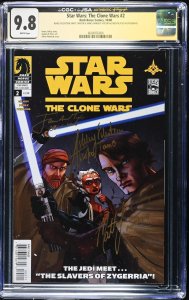 Star Wars: Clone Wars #2 10/08 signed Eckstein, Taylor & Lanter Graded CGC 9.8