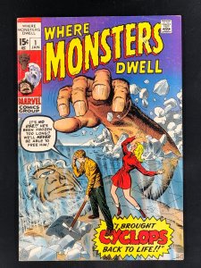 Where Monsters Dwell #1 VG- Kirby & Ditko