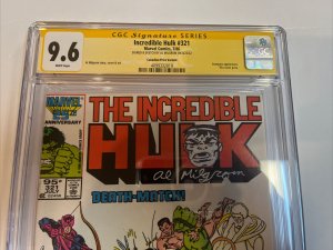Incredible Hulk (1986) # 321 (CGC 9.6 SS) Signed Sketch (Hulk)  Al  Milgrom |CPV