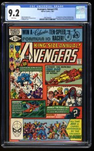 Avengers Annual #10 CGC NM- 9.2 White Pages 1st Rogue Spider-Woman X-Men!