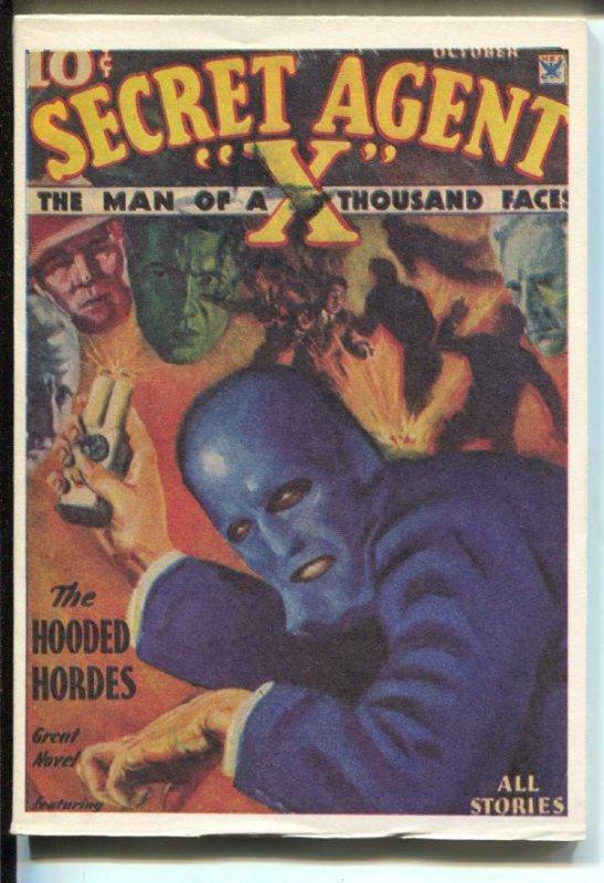 Secret Agent X 10/1934-Hanos-pulp reprint-The Hooded Hordes-VF 