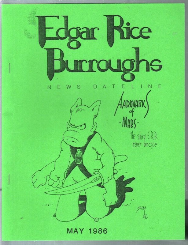Edgar Rice Burroughs News Dateline #22 1986-Tarzan-ERB-pix-info-Dave Sim-VF