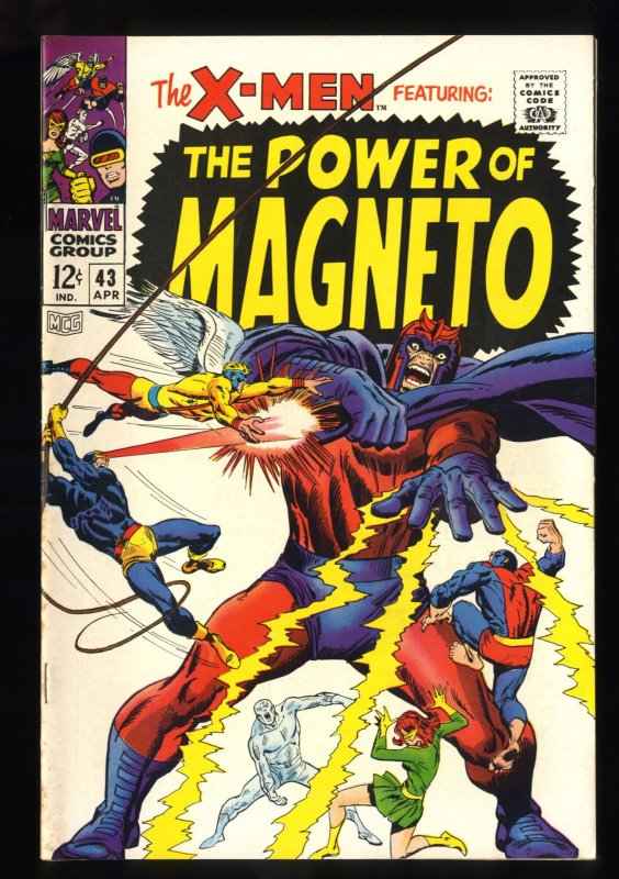 X-Men #43 FN/VF 7.0 Magneto Quicksilver Scarlet Witch Appearance!