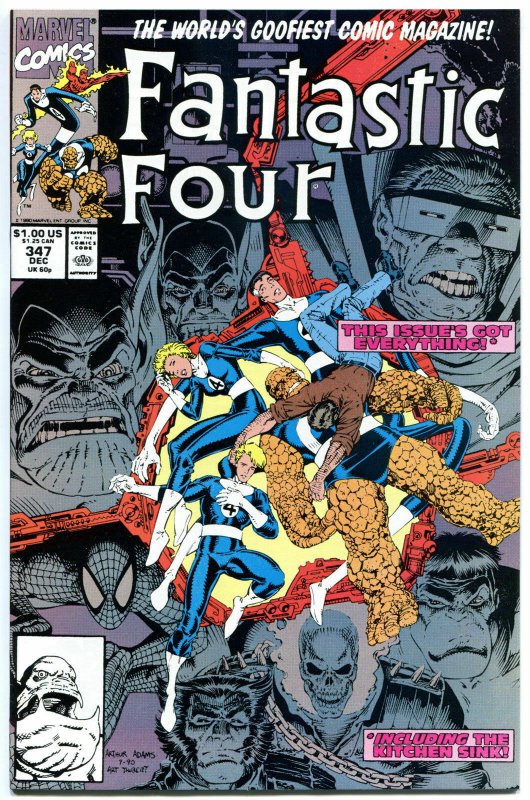 FANTASTIC FOUR #347, NM+, Hulk , Wolvine, Spider-man, more in store 