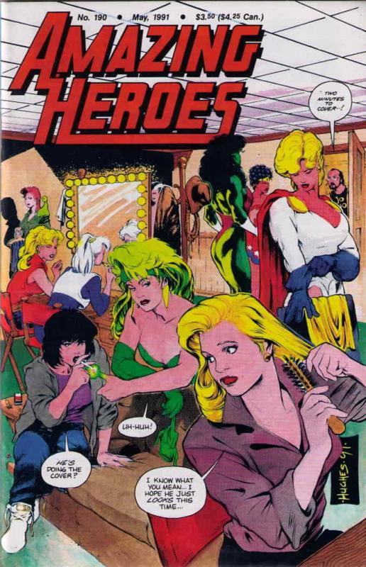 Amazing Heroes #190 VF/NM; Fantagraphics | adam hughes cover power girl she-hulk