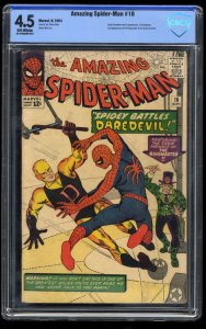 Amazing Spider-Man #16 CBCS VG+ 4.5 Off White Battles Daredevil!