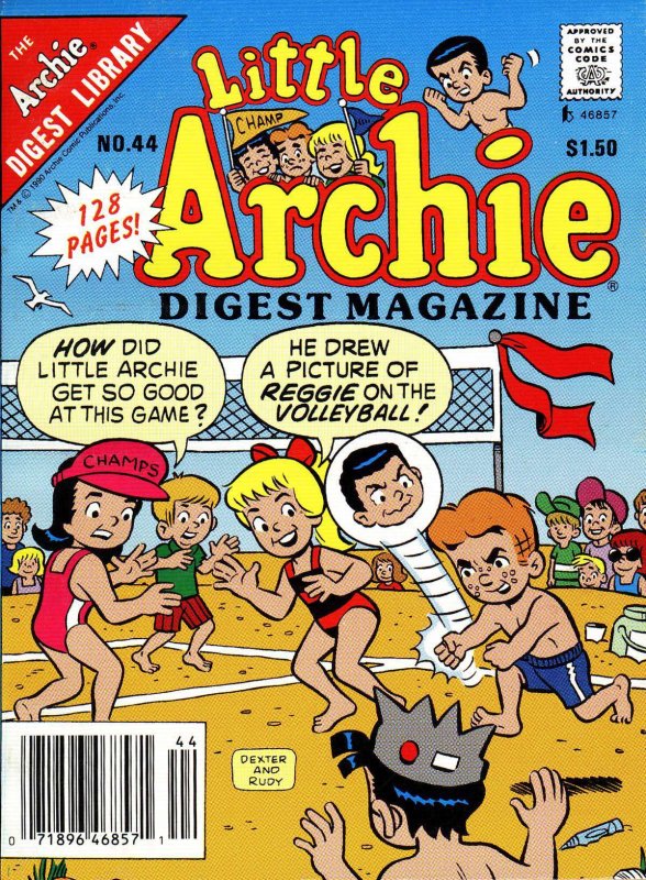 Little Archie Comics Digest Magazine #44 (Newsstand) FN ; Archie | Beach Volleyb