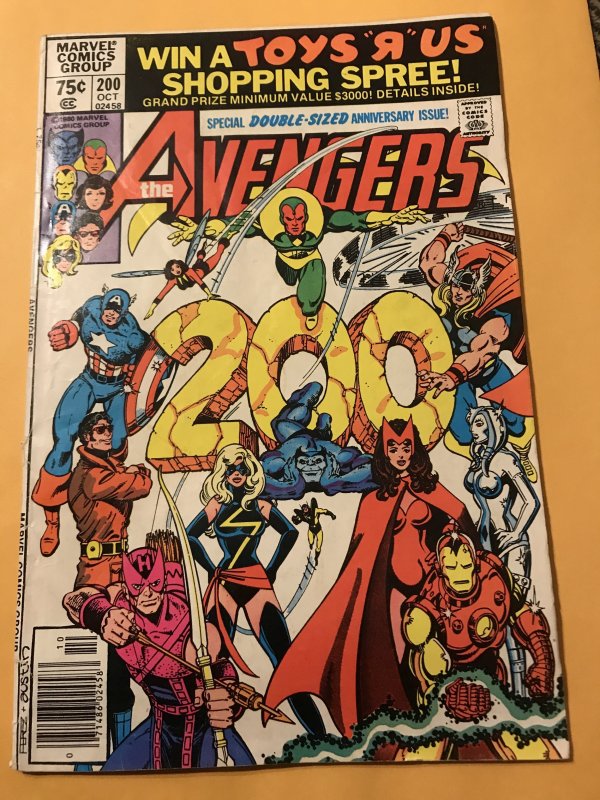 The Avengers #200 : Marvel 10/80 VG/FN; Newsstand, C Danvers rape, 1st Immortus