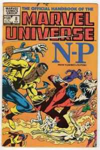 Official Handbook of Marvel Universe #8 ORIGINAL Vintage 1986 Marvel Comics
