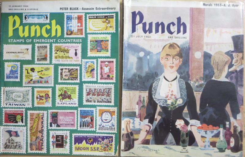 Punch UK Magazine Collection - 15 issues + Best Cartoons Book 1963-1966 VG-F/+