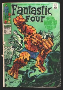 Fantastic Four #79 1968-Jack Kirby art.-Creases-lower grade-G