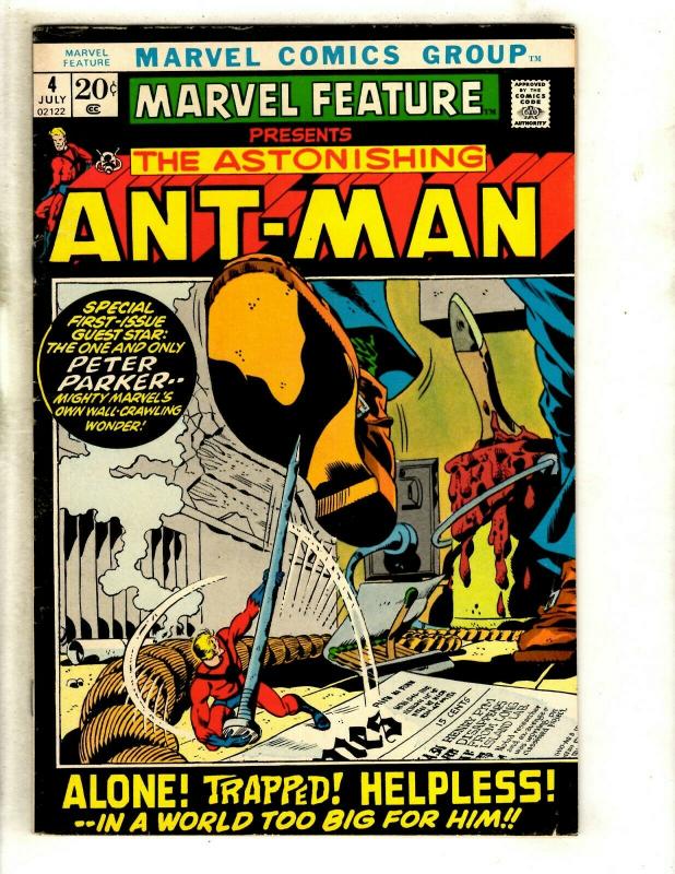 Marvel Feature # 4 FN Comic Book Feat. Ant-Man Hank Pym Wasp Avengers Hulk GK1