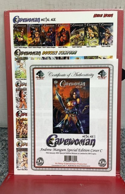 Cavewoman metal age number #1 cover C
