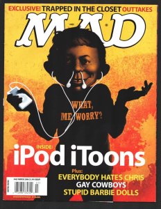 Mad Magazine #463 3/2006-IPod iToons cover-Trapped in the Closets-Stupid Barb...