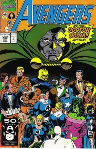 The Avengers #332 (1991)  NM 9.4  Doctor Doom crossover