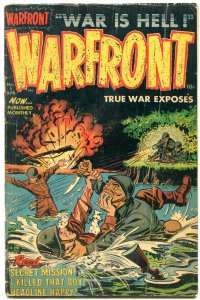 Warfront Comics #5 1953- Korean War COMMIES Harvey Golden Age VG