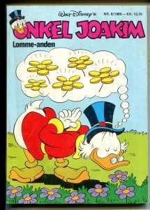 Onkel Joakim #8 1986-Disney-Danish-Uncle Scrooge-Carl Barks-Mickey Mouse-VG