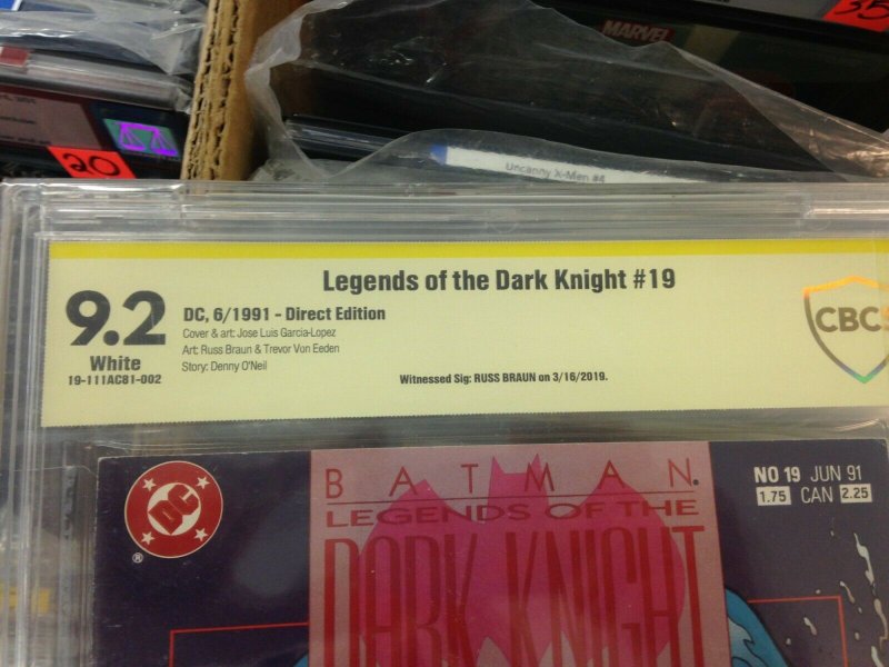 Batman Legends of the Dark Knight 19 CBCS 9.2 Signed by Russ Braun