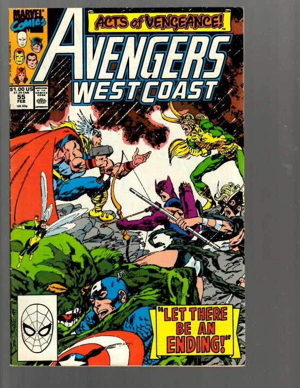 12 Marvel Comics Avengers West Coast #49 51 52 55 61 69 71 72 73 74 75 81 EK22