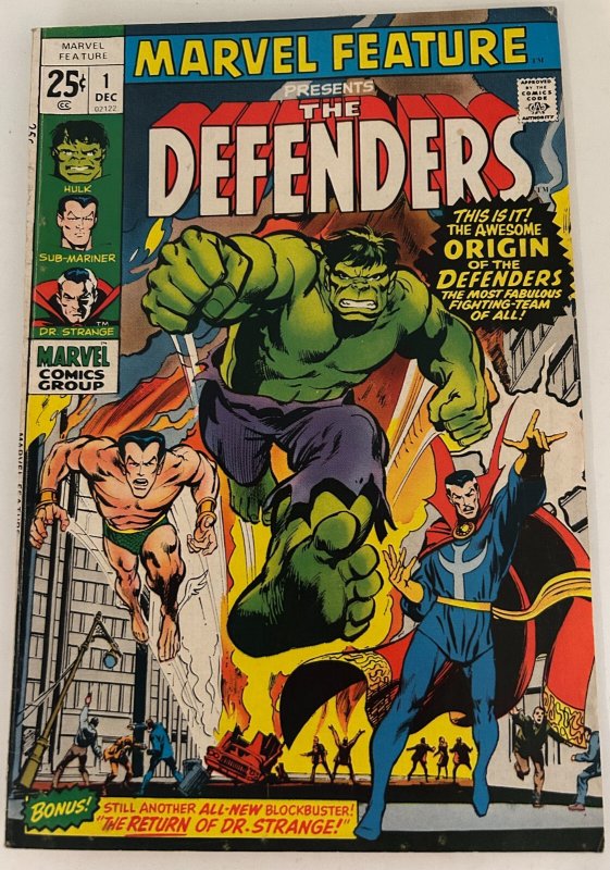 *Marvel Feature v1 (1971) 1fn 1st Appearance/Origin Defenders Adams cover