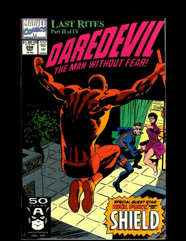 10 Daredevil Marvel Comic Books #257 273 291 292 293 297 298 299 300 306 HY2