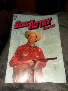 Gene Autry #28 Dell comics 1949 golden age precode western movie Star photo cove